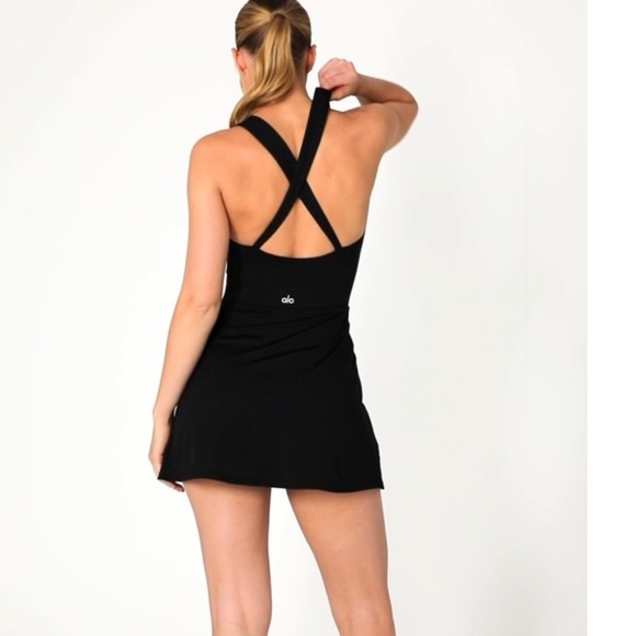 Alo tennis Alosoft Showcase Dress Black XS. Sold out in stores & online $118 - Picture 3 of 16